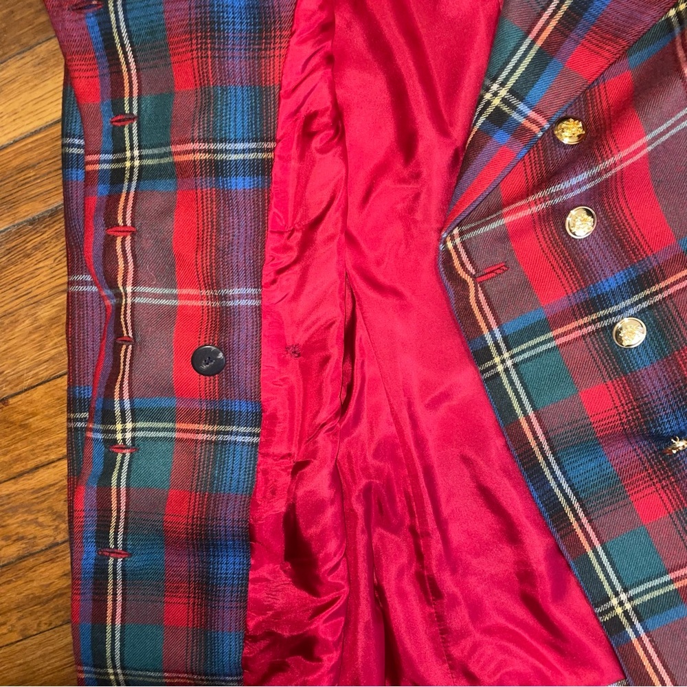 Ralph Lauren vintage 80s rare Tartan blazer size 10 - Picture 5 of 16